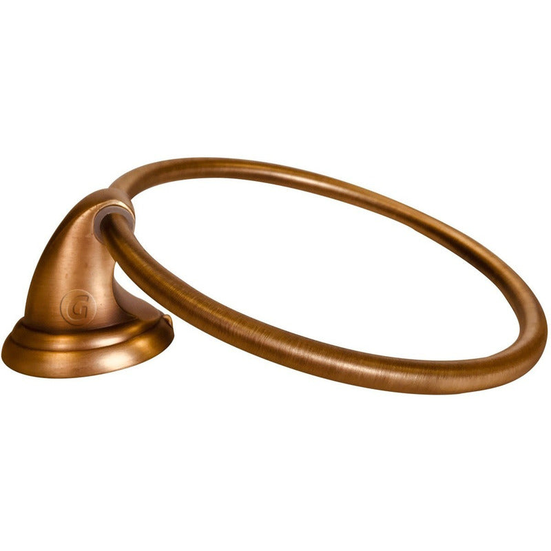 Toallero De Baño Aro Zinc Vintage Acabdo Cobre Niquel