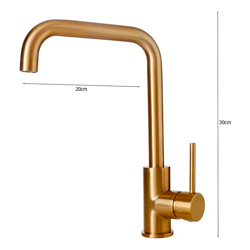 Combo Lavaplatos Doble 77*45cm+griferia Lvp 7 Oro Cepillado