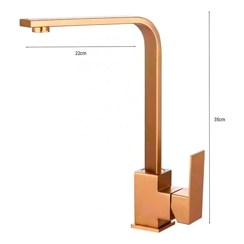 Combo Lavaplatos 51*45cm+griferia Lvp Oro L Cepillado+acc