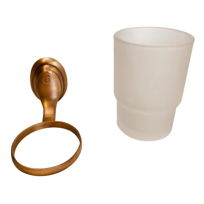 Cepillera + Soporte Zinc Vintage Acabado Cobre Niquel