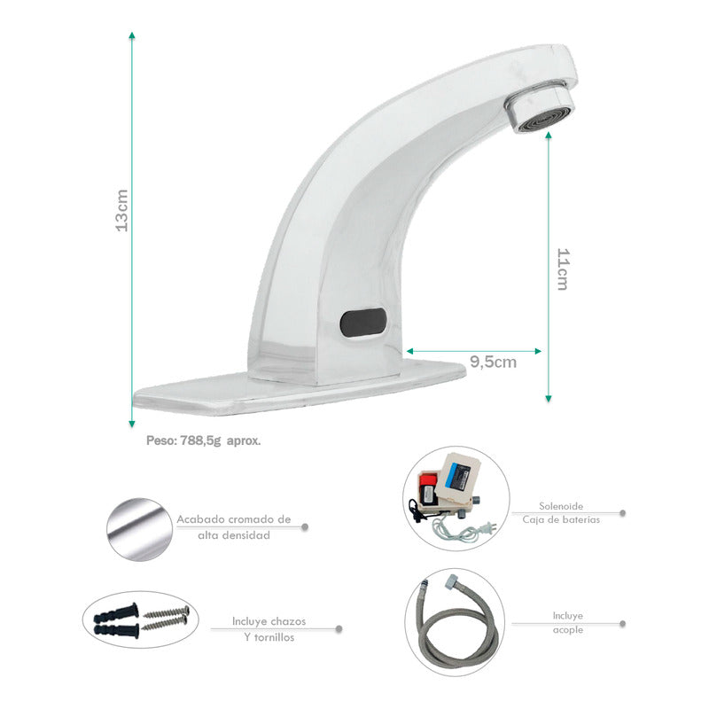 Griferia, Llave Sensor Institucional Cuello Ganso Alta