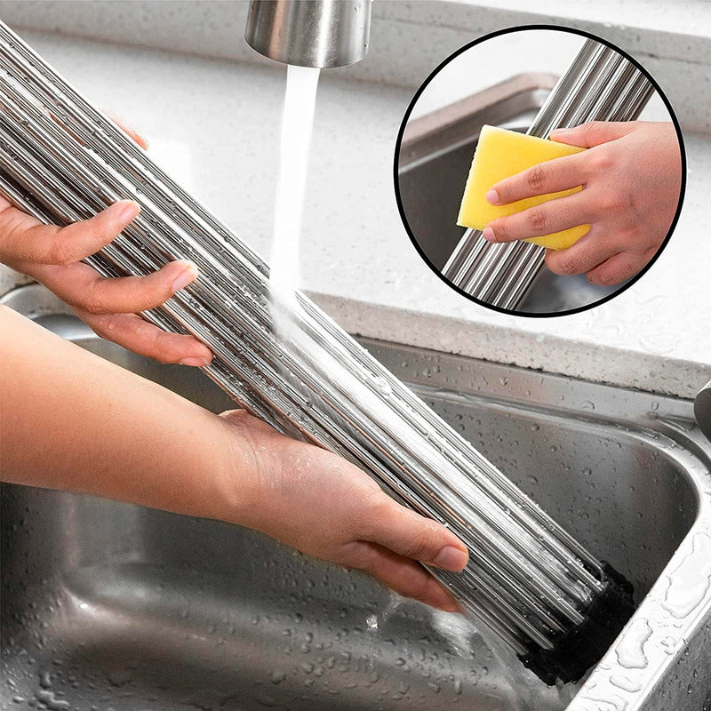 Rejilla Escurridor Retráctil Multiusos Cocina Lavap.negro