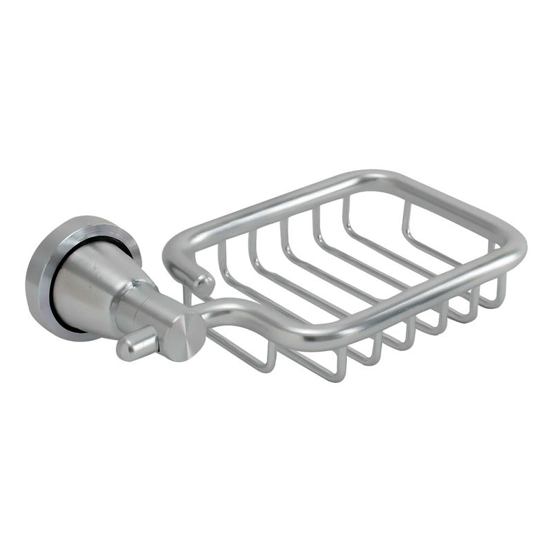 Jabonera Para Baño Cuadrada En Aluminio Redonda