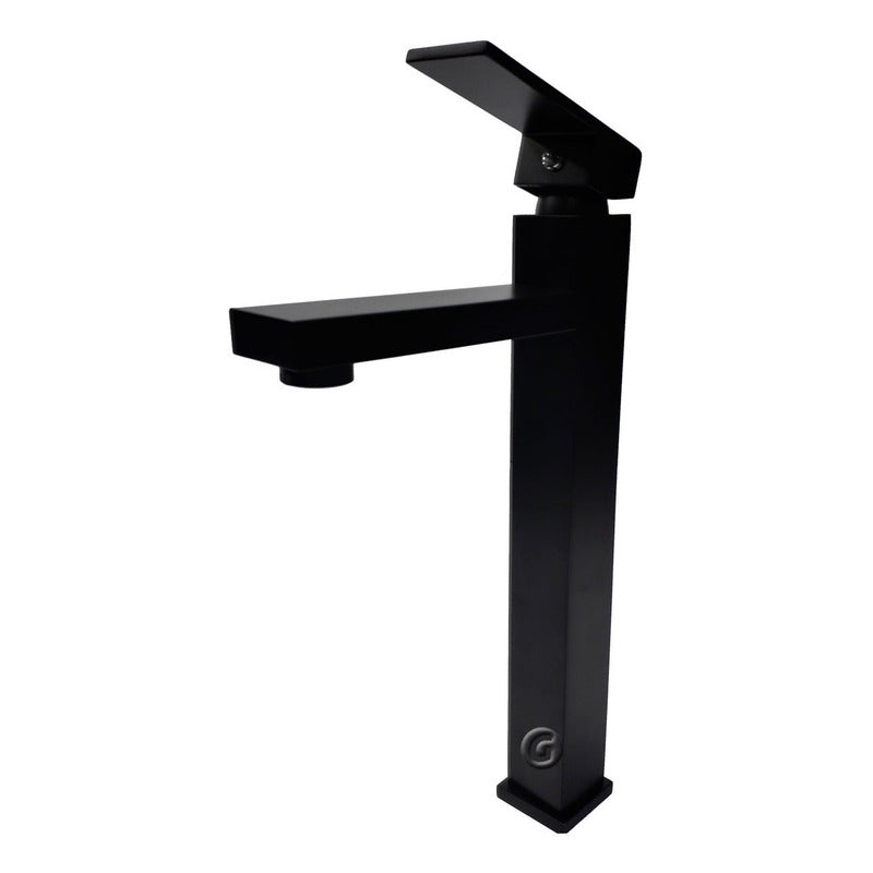 Griferia Monocontrol Lavamanos Cuadrado Negro Mate