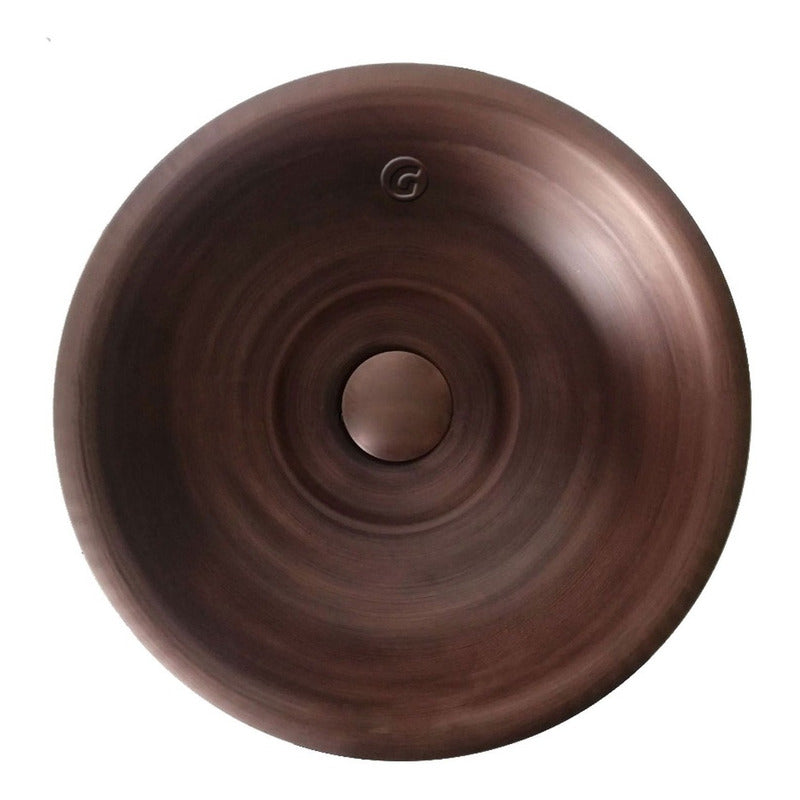 Lavamanos Vintage 38cm Cobre Antiguo + Desague
