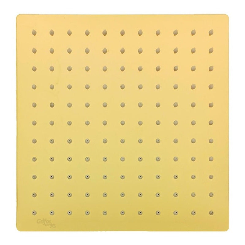 Regadera Ducha Cuadrada Dorado 10 PuLG Vintage Acero