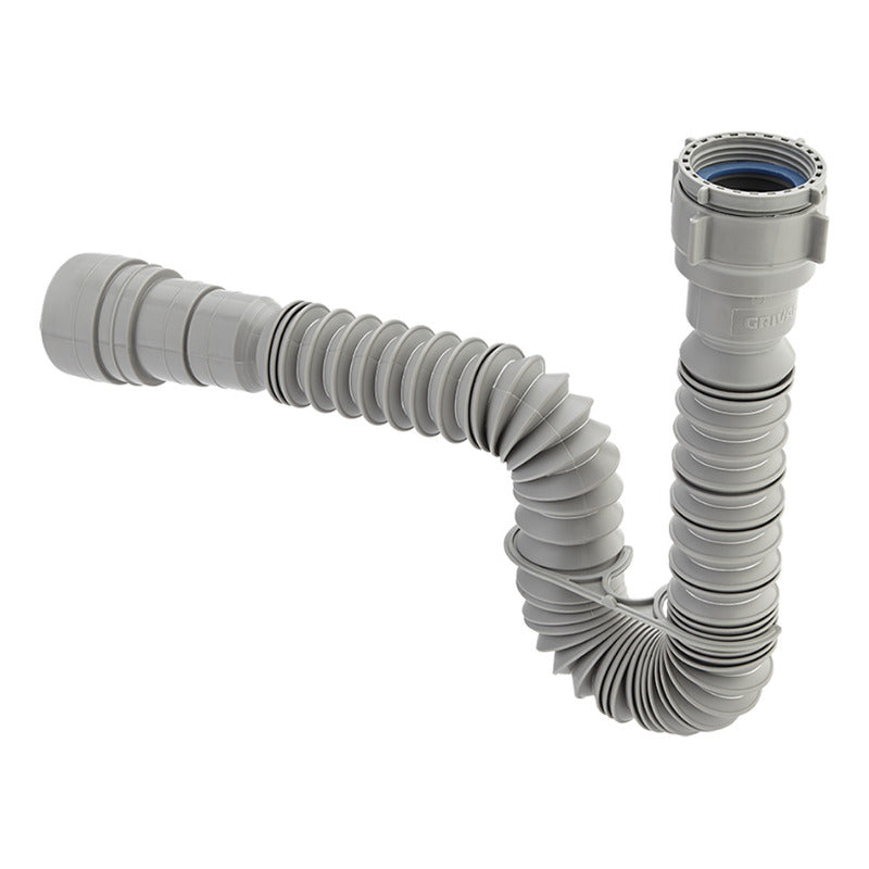 Sifón Sencillo Flexible Gris Grival