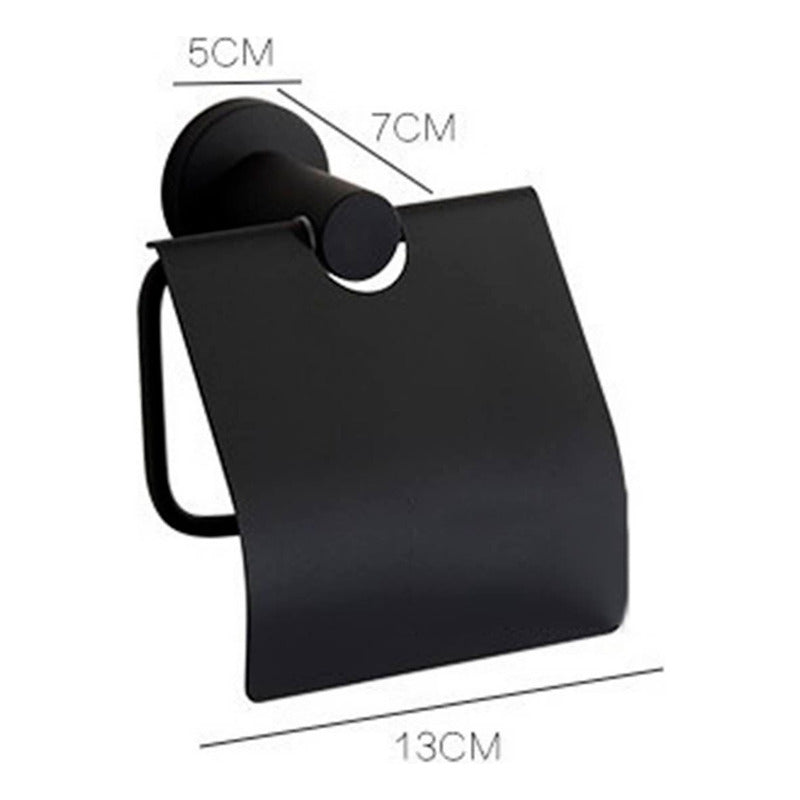 Papelera Para Baño Negro Mate