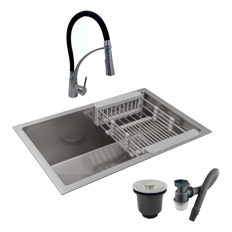 Combo Lavaplatos 60*40cm+griferia Extraib Arabia+accesorios
