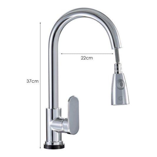 Griferia Lavaplatos Extraible De Lujo Con Cabezal Móvil