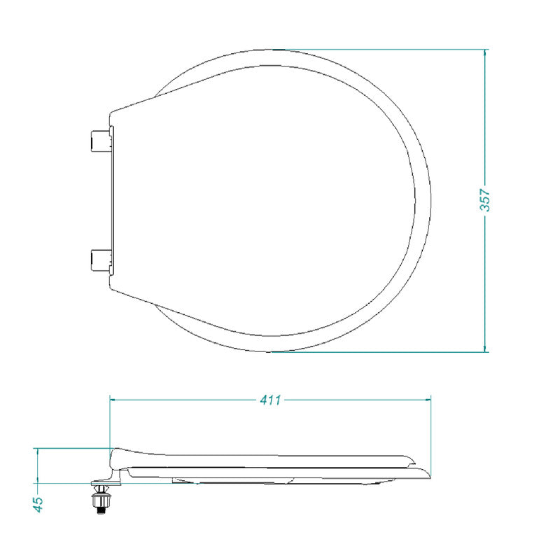 Asiento Sanitario Basic Corona Redondo Blanco