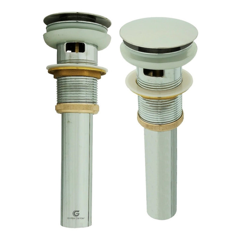 Desague De Push Con Rebose En Acero Tipo Hongo