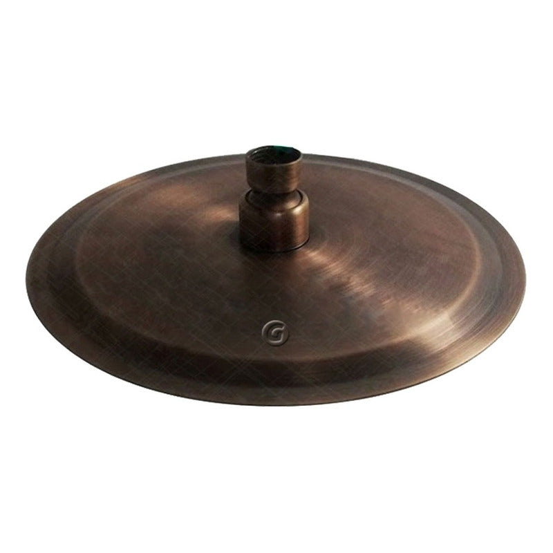 Ducha Circular 20cm Con Mezclador Vintage Bronce Antiguo