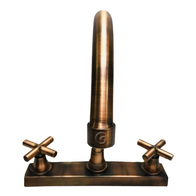 Mezclador Lavaplatos 8 Pulgadas Vintage Cobre Antiguo
