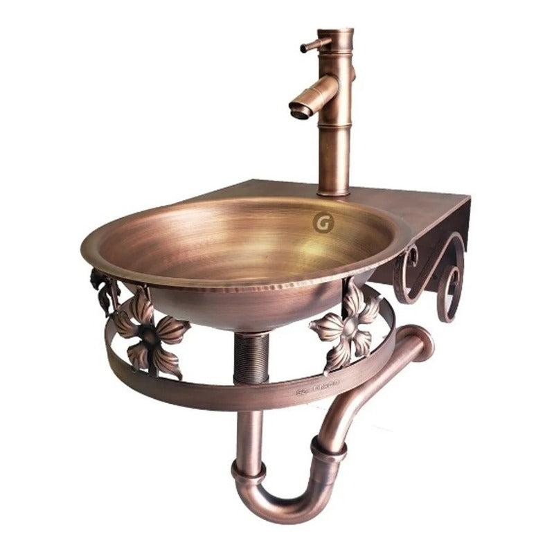 Lavamanos Grifo Lavabo Antiguo Lavamanos Cobre Antiguo Con Soporte