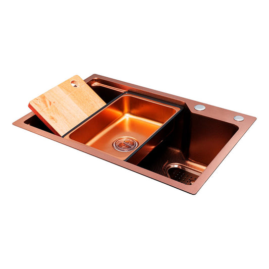 Lavaplatos Acero 304 Rose Sistema De Riel 68x45cm+accesorios