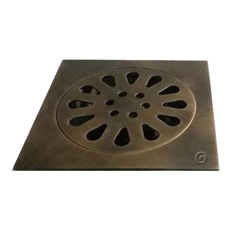 Rejilla Piso Vintage Bronce Antiguo