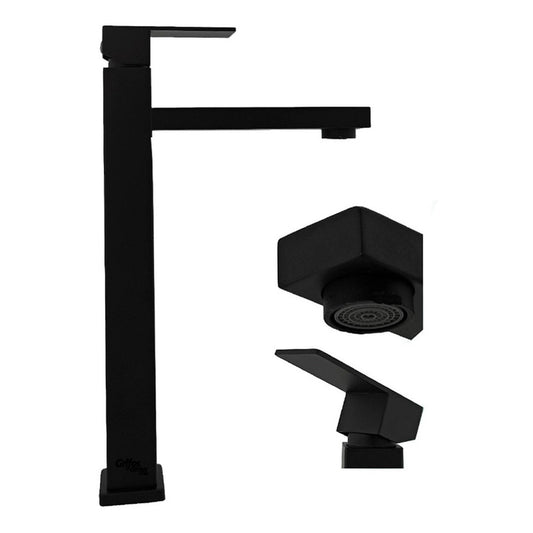 Grifería Lavamanos Agua Fría Alta Madrid Negro