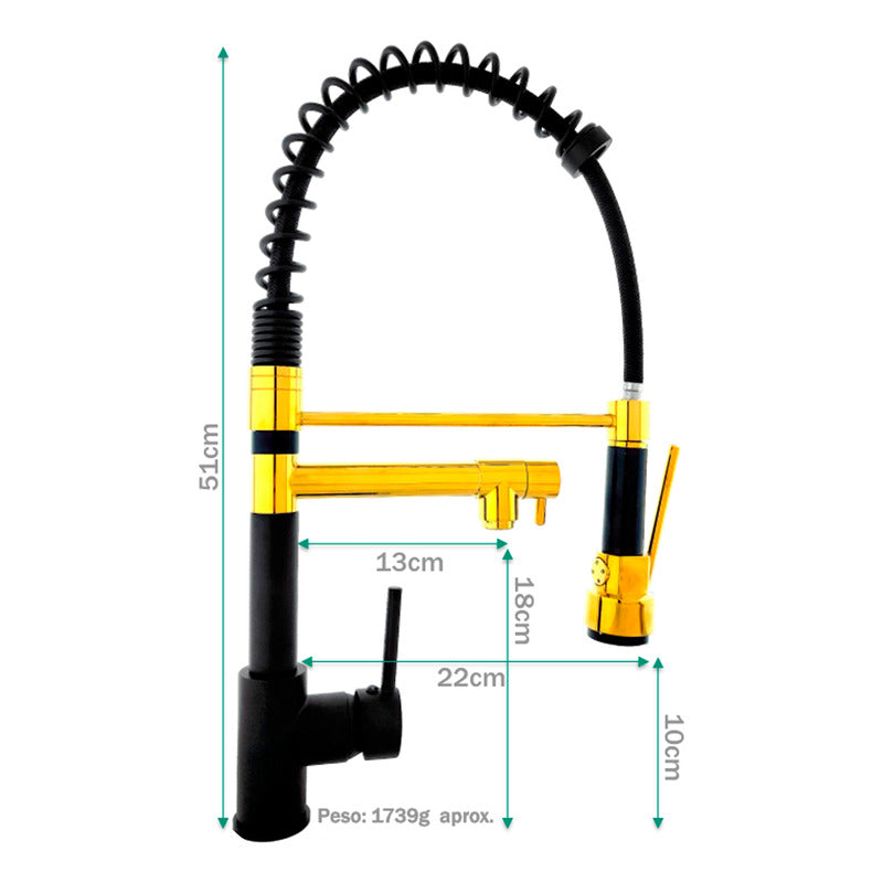 Combo Lavaplatos 51*45cm+griferia Lvp Negra 1+ Accesorios