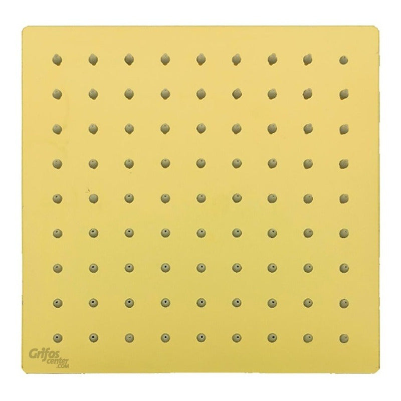Regadera Ducha Cuadrada Dorado 8 PuLG Vintage Acero