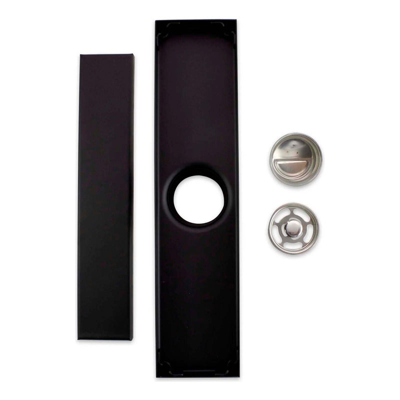 Rejilla De Piso Invisible Negro Mate 60 X 10cm
