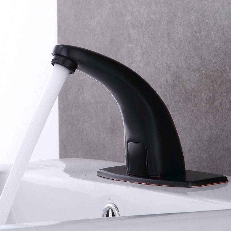 Grifería Llave Lavamanos Sensor Negro Mate