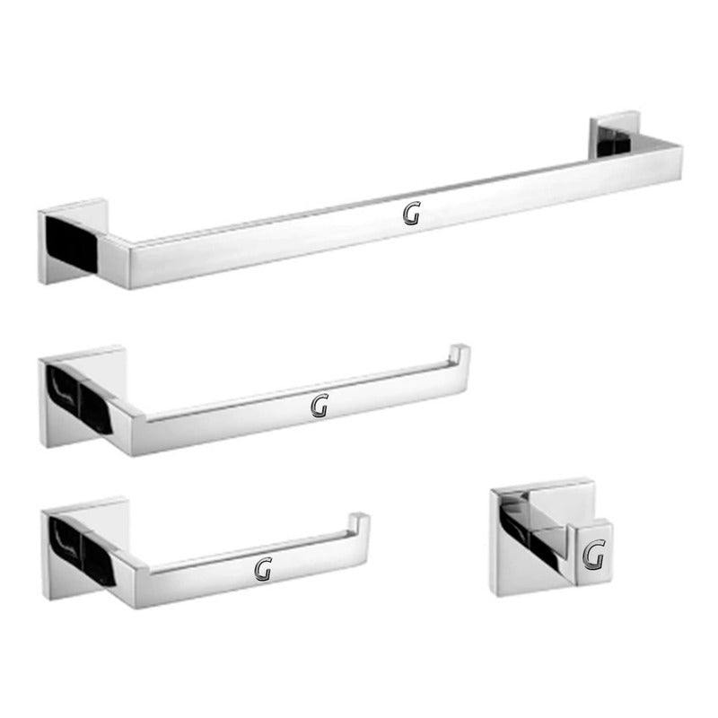 Juego De Accesorios Para Baños 4 Piezas - Dorado Laton