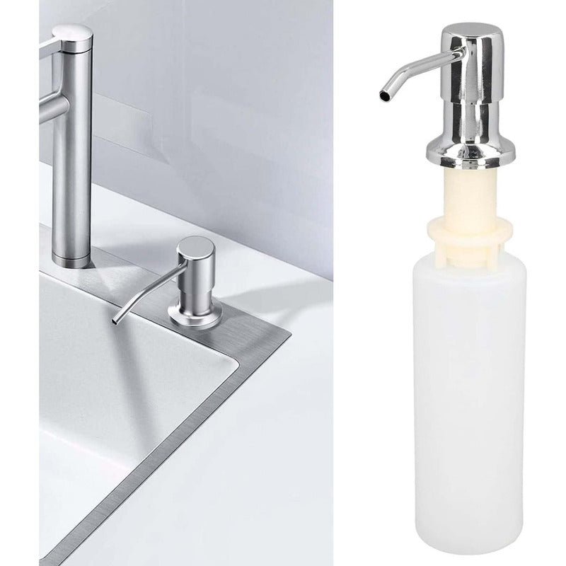 Dispensador Jabón Tapa Acero Cromado