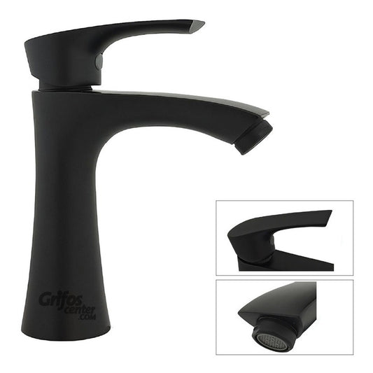 Grifería Lavamanos Agua Fría Baja Ciffra Negro