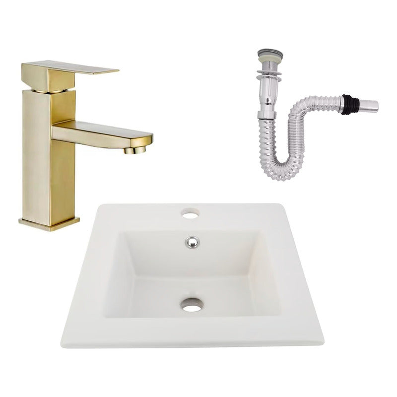 Kit Placa Lavamanos 41cm+griferia Monocontrol+push Flexible1