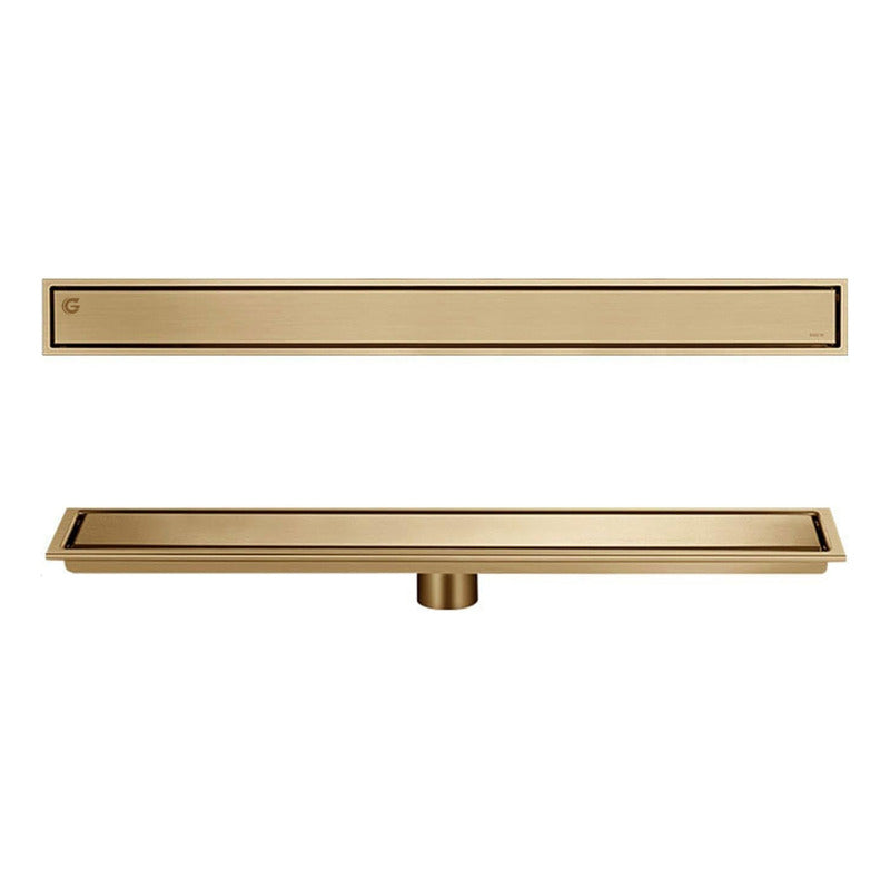 Rejilla De Piso 40x10cm Troya Vintage Gold