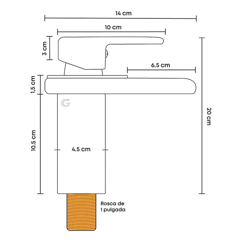 Combo Placa Doble Lavam.121*46,5cm+grifo Monoc.+push Oro5