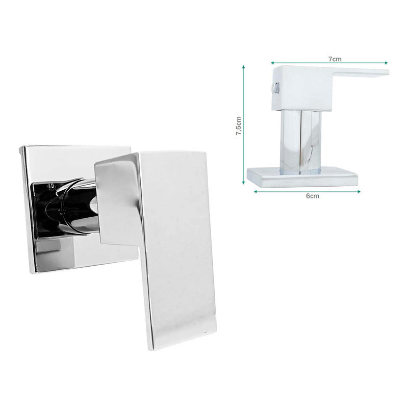 Kit Ducha 15cm Tubo + Mezclador Ducha + Manijas Migliore