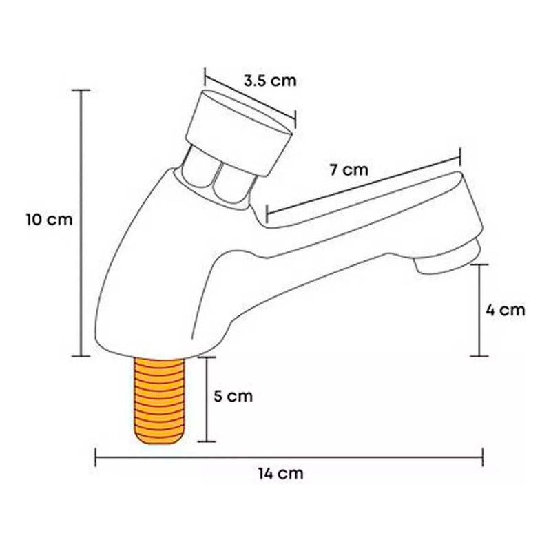 Llave Lavamanos De Push Selle Automático.