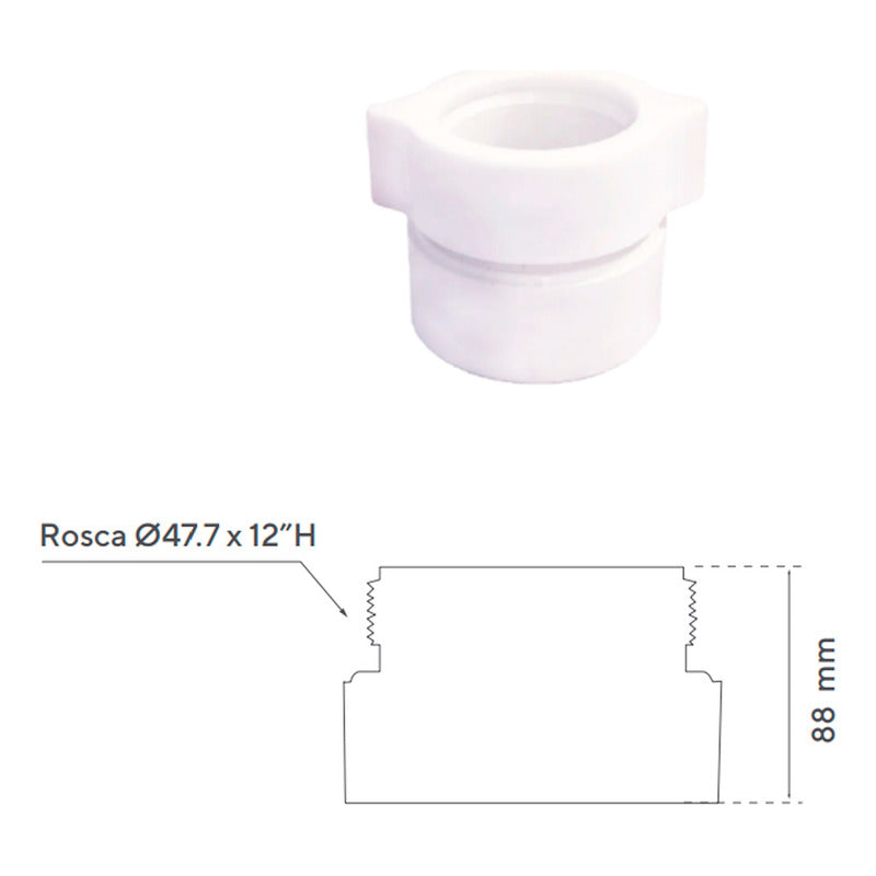 Adaptador Desagüe 1-1/2 1-1/4