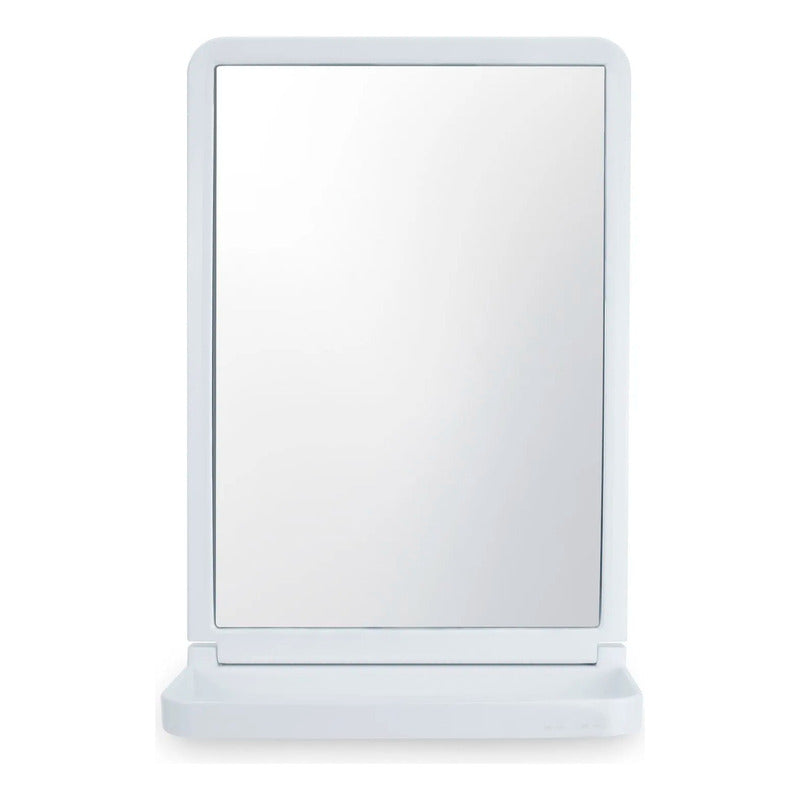 Espejo Para Baño Rectangular Con Ventosa Blanco