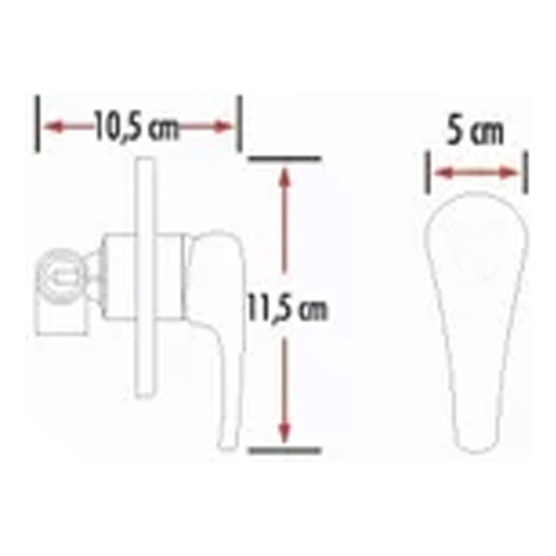 Kit Ducha 15cm +griferia Agua Fria+monocontrol Redondo Cromo