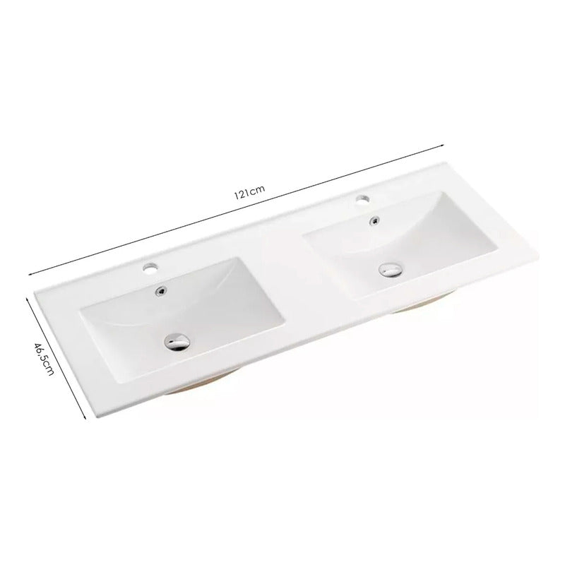 Combo Placa Doble Lavam.121*46,5cm+grifo Monoc.+push Ros2
