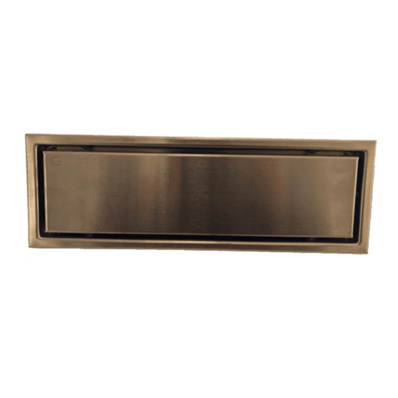 Rejilla De Piso 30x10cm Troya Vintage Rose Gold