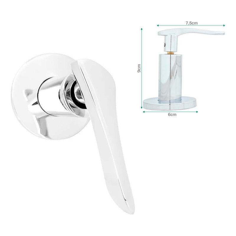 Kit Ducha 15cm Tubo + Mezclador Ducha + Manijas Wing