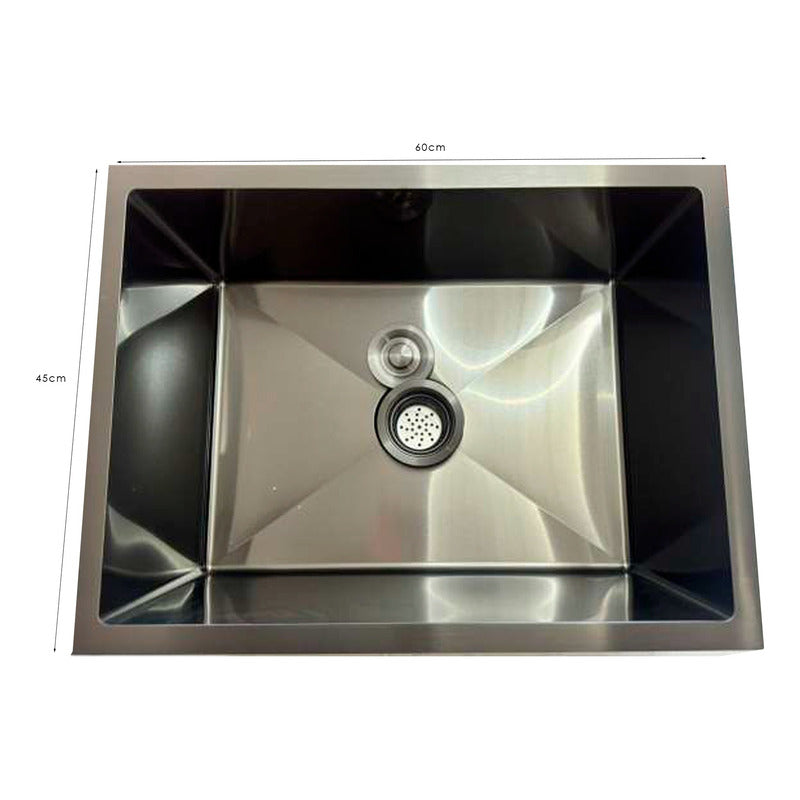Lavaplatos En Acero Plateado Satinado 60*45cm + Accesorios
