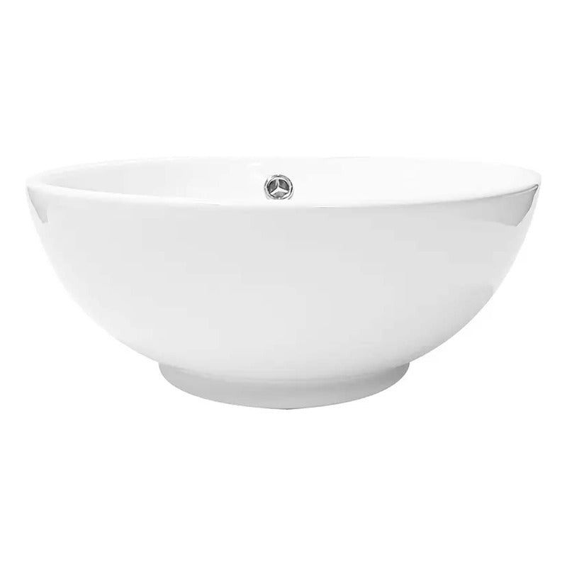 Lavamanos Redondo En Porcelana Blanco 38.5*38.5*16.5