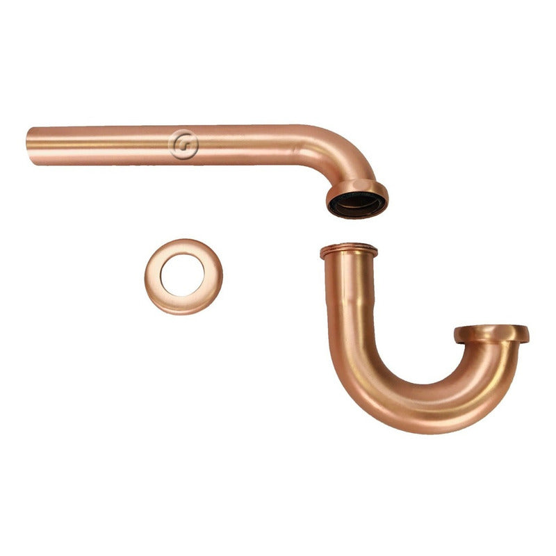 Sifón Lavamanos Vintage Cobre Satin