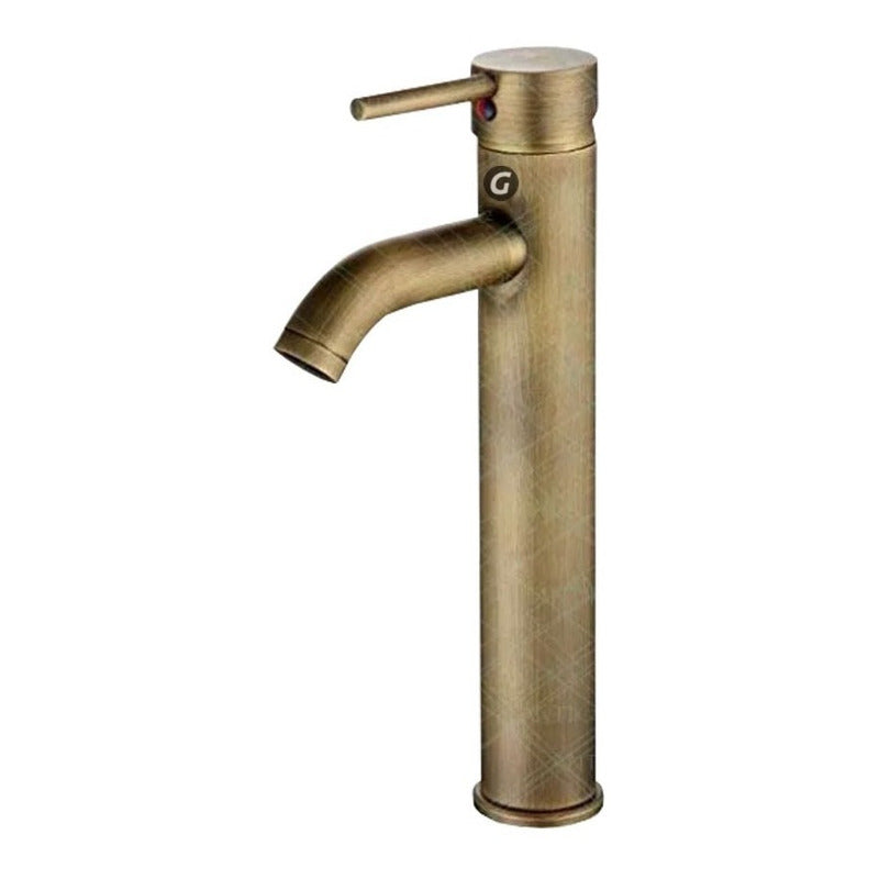 Mezclador Lavamanos Vintage Bronce Antiguo Alto