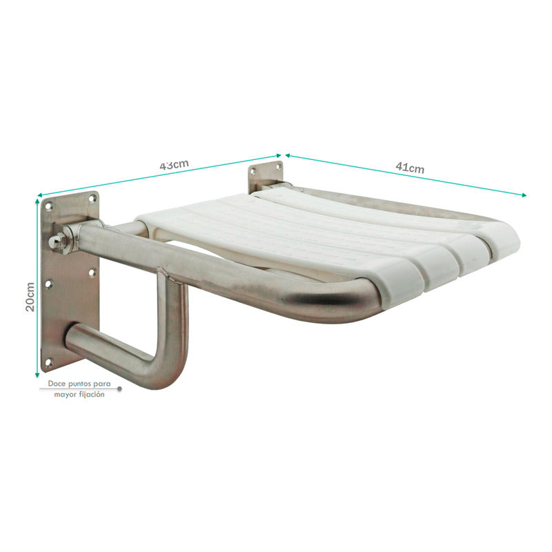 Silla De Seguridad Institucional Plegable Para La Ducha