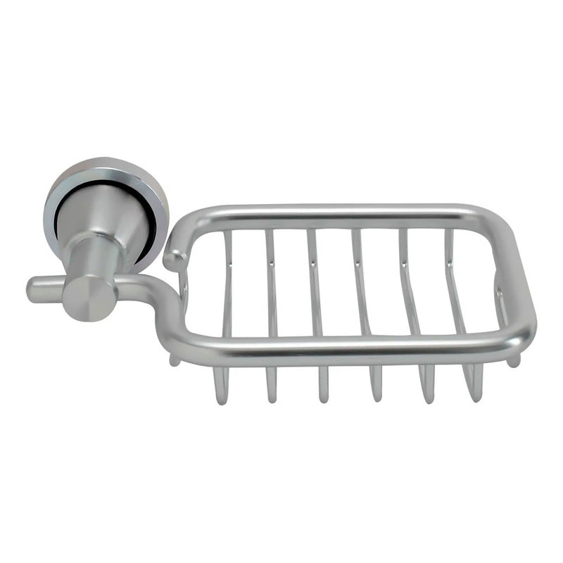 Jabonera Para Baño Cuadrada En Aluminio Redonda