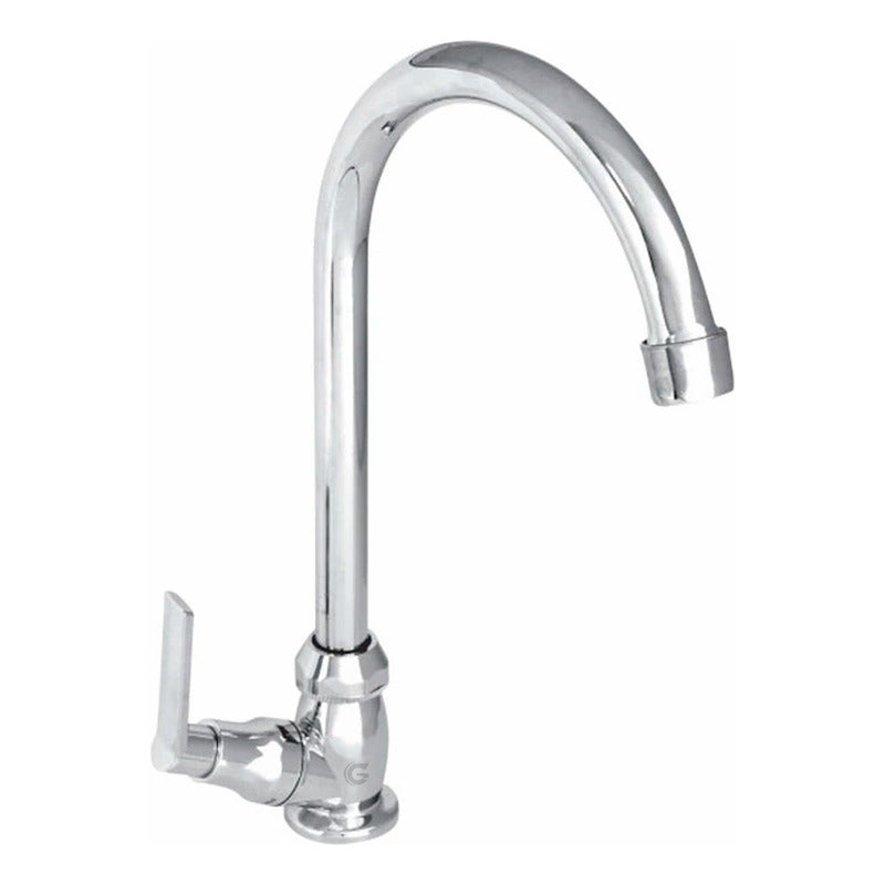 Griferia Llave Lavaplatos Agua Fria Monza Cromo+acople