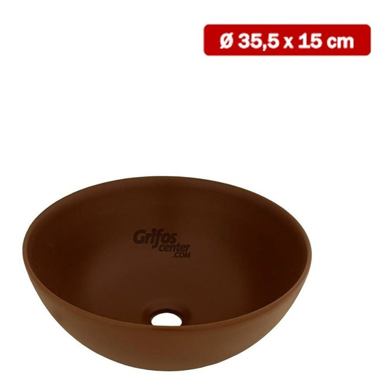 Lavamanos Tazón Cerámica Chocolate 35cm