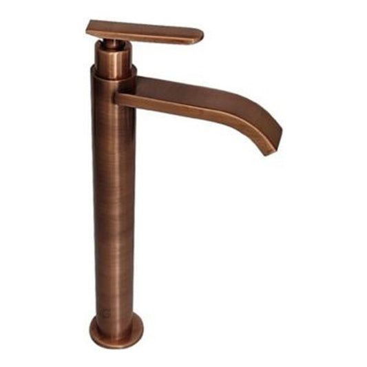 Grifería Agua Fría Alta Vintage Cobre Antiguo