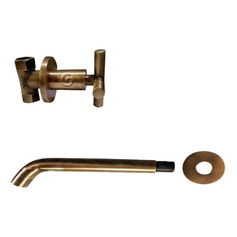 Griferia Pared Vintage Bronce Antiguo (agua Fria)